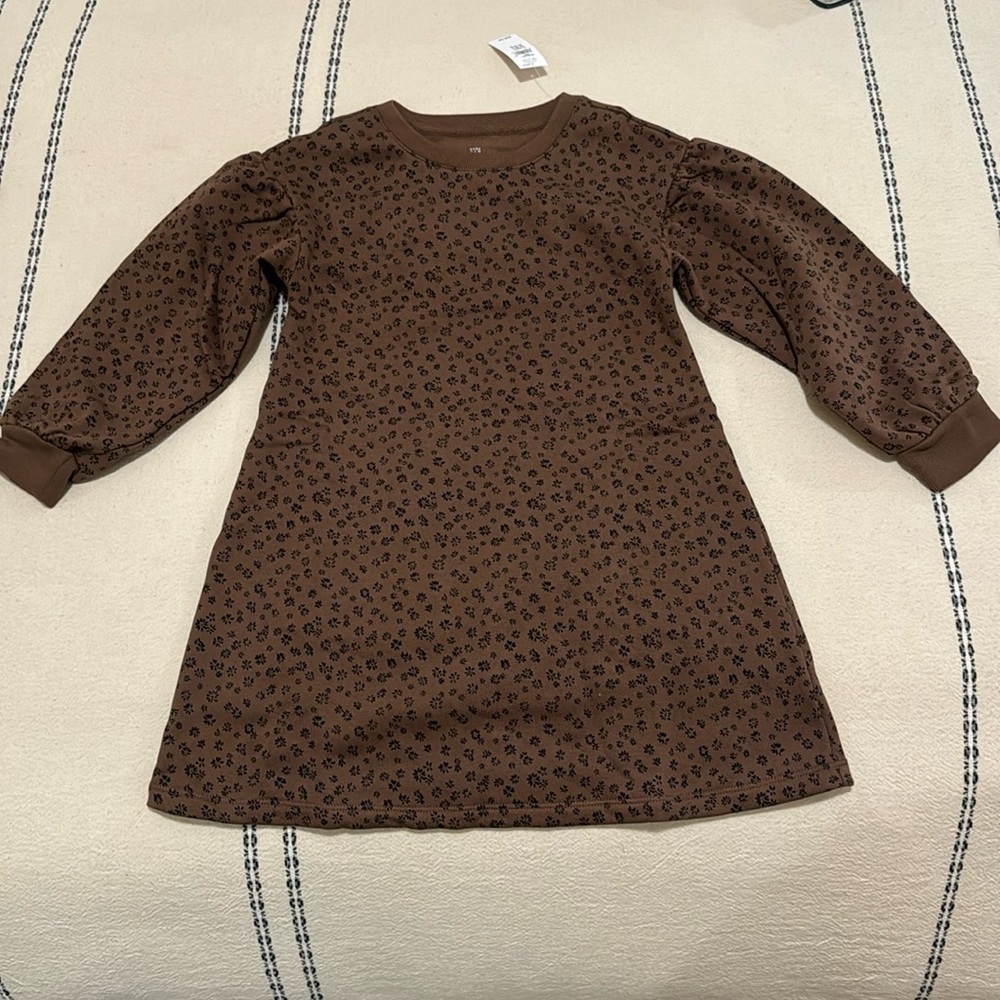 Gap brown jersey floral print dress